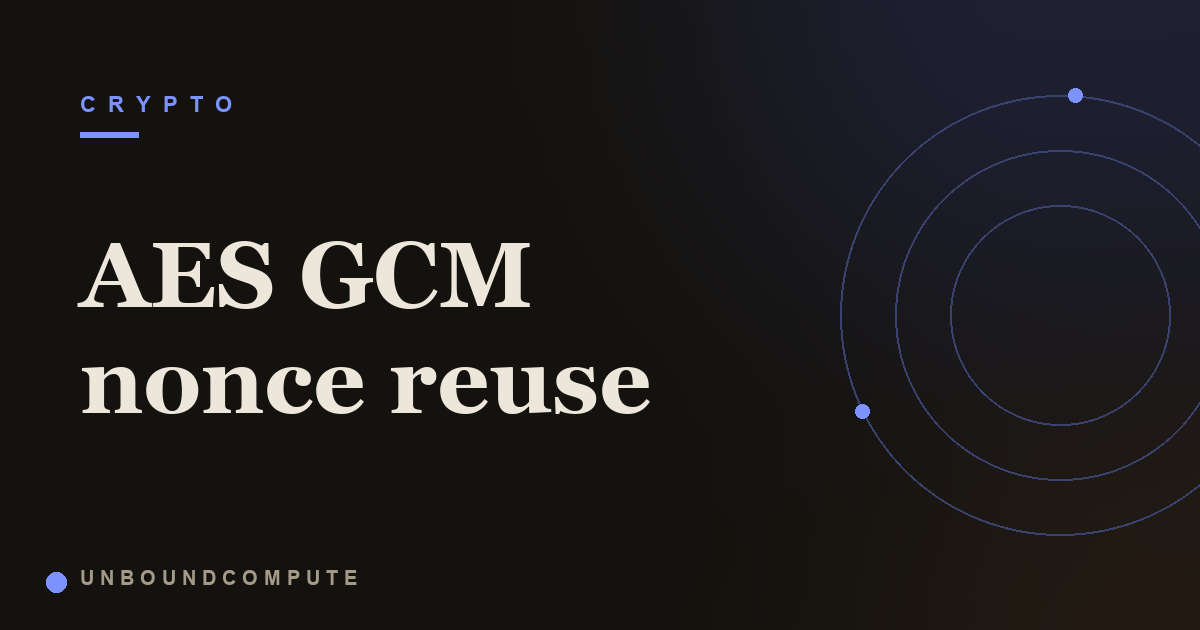 AES GCM Nonce Reuse: The Forbidden Attack Explained