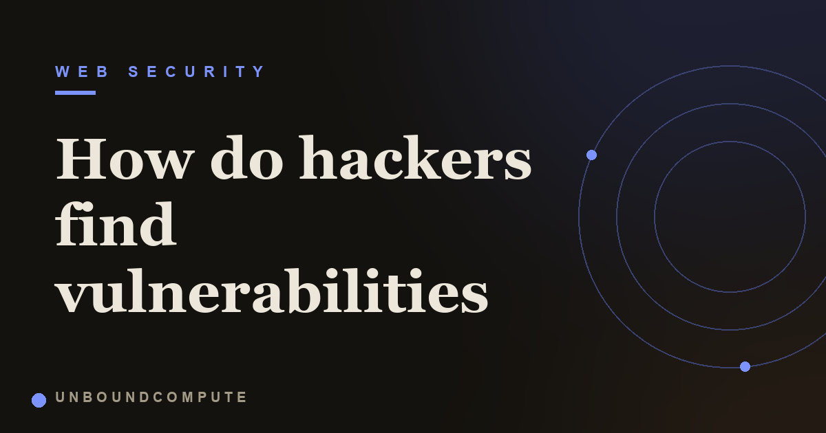 How do hackers find vulnerabilities?