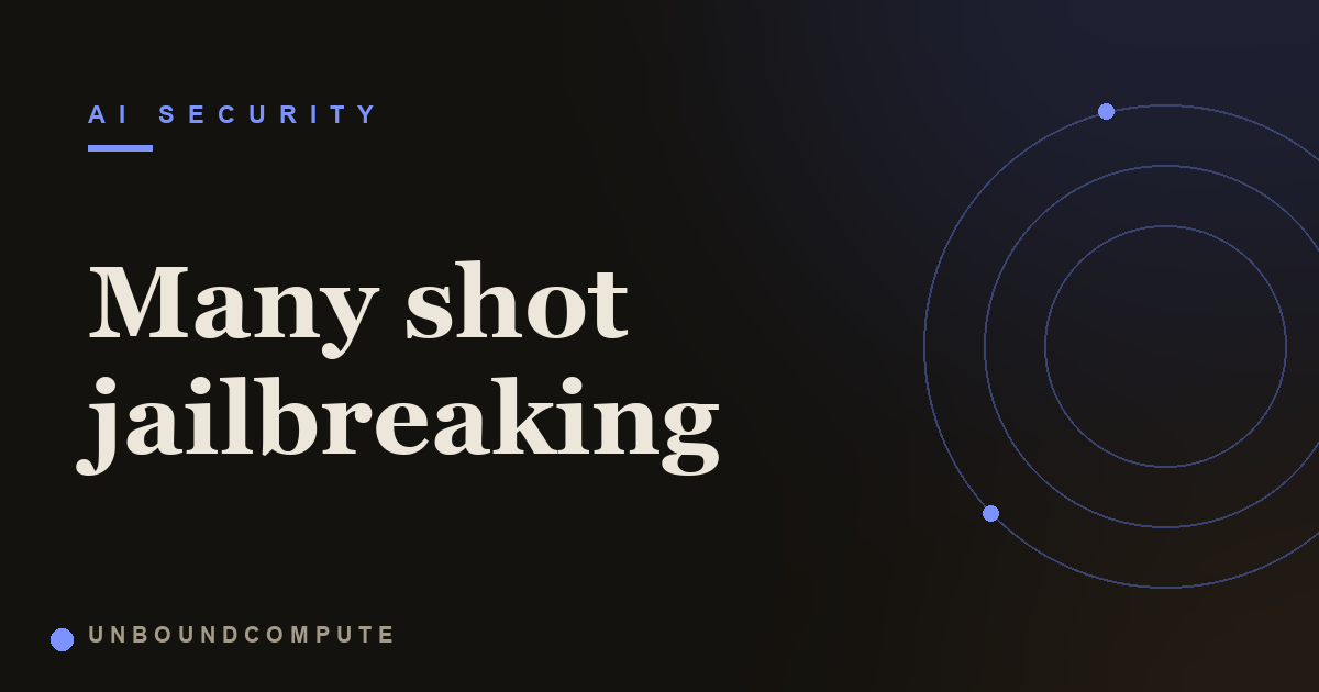 Many Shot Jailbreaking: How a Long Context Window Becomes an Attack Surface