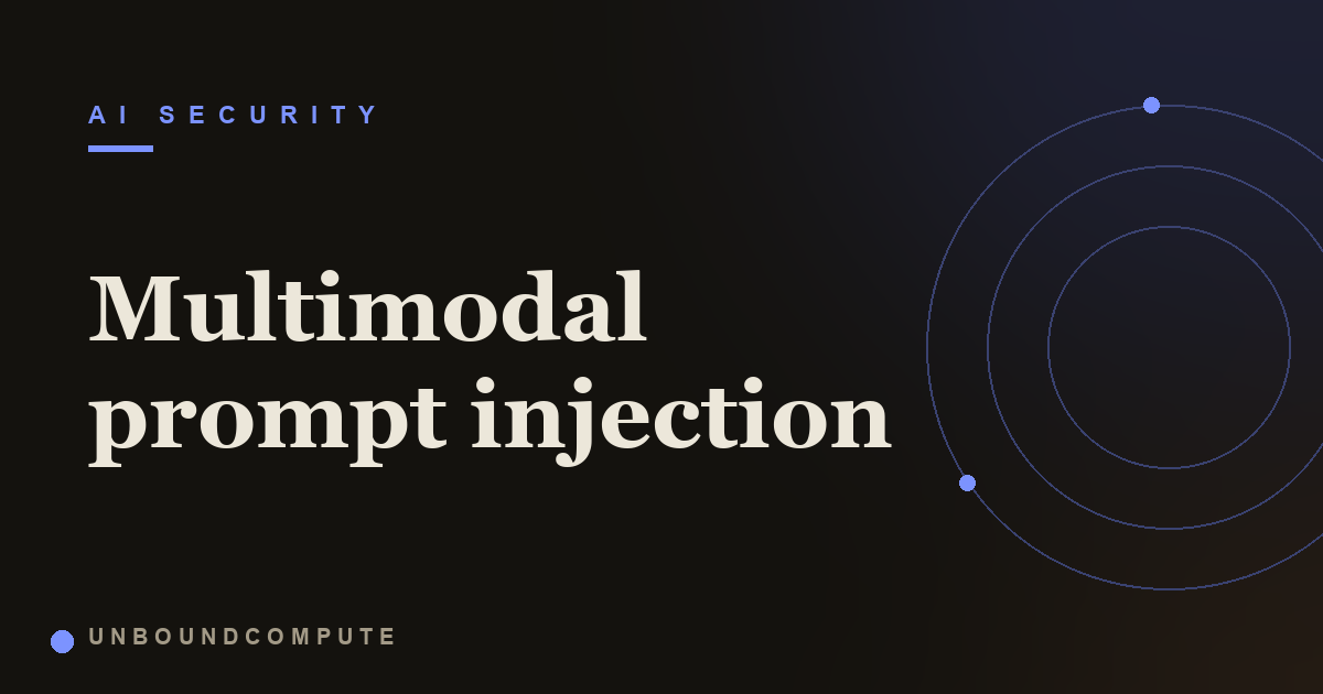 Multimodal Prompt Injection: Hiding Instructions in an Image
