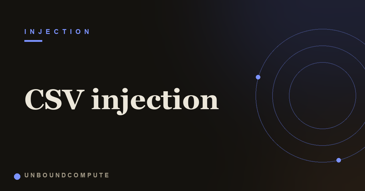 What is CSV injection (formula injection)?