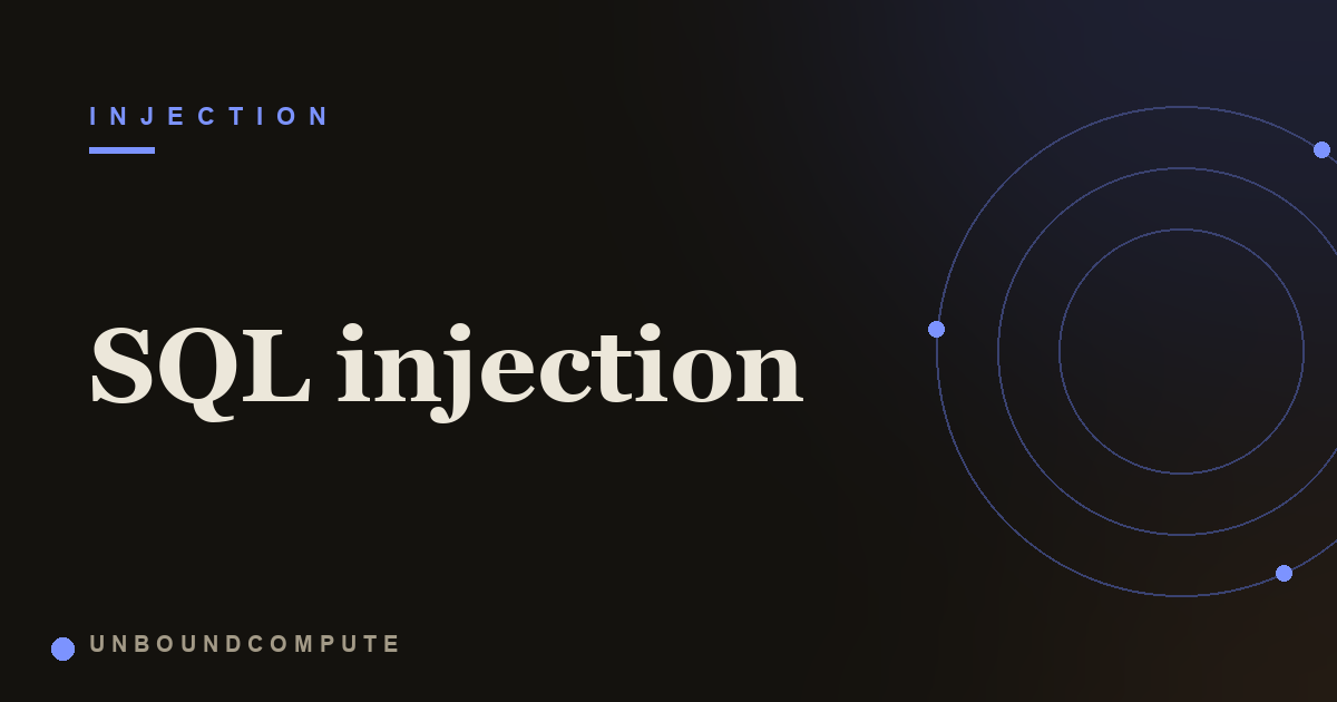 What is SQL injection and how does it work?