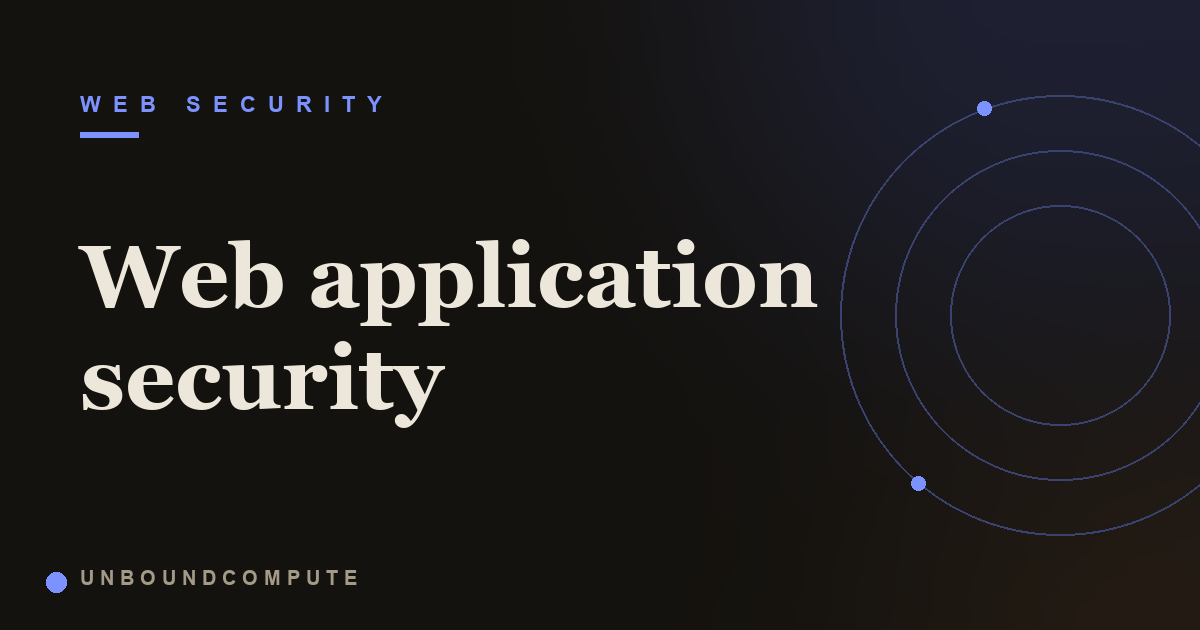 What is web application security?