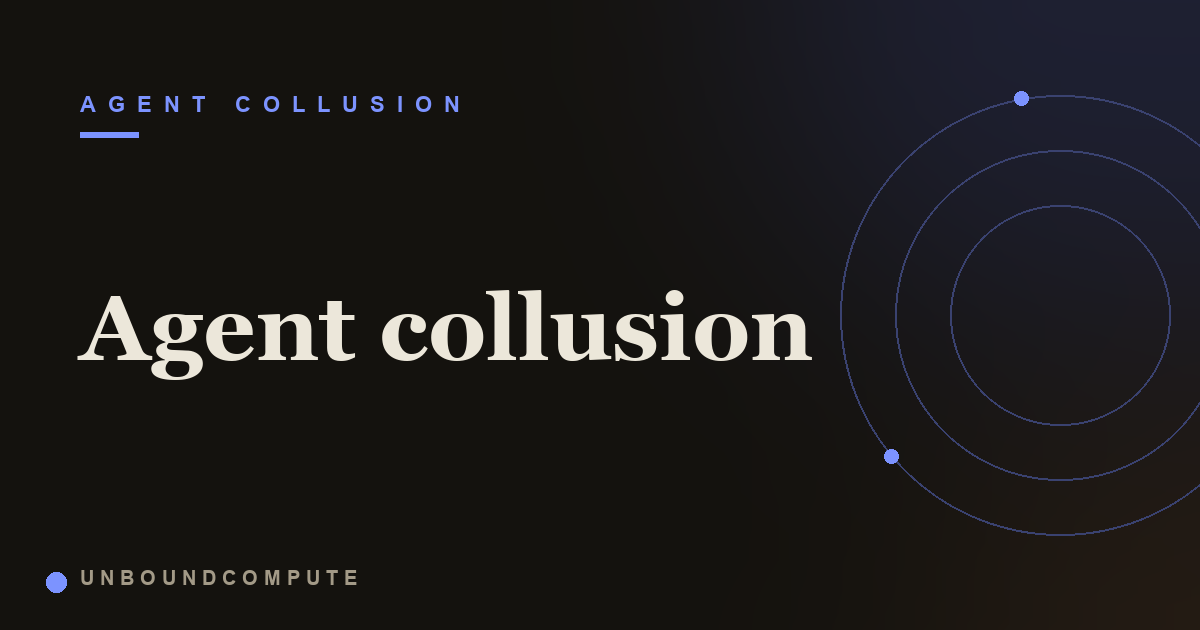 Agent Collusion in Multi Agent Systems