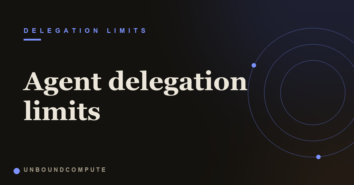 Agent Delegation Limits as a Defense