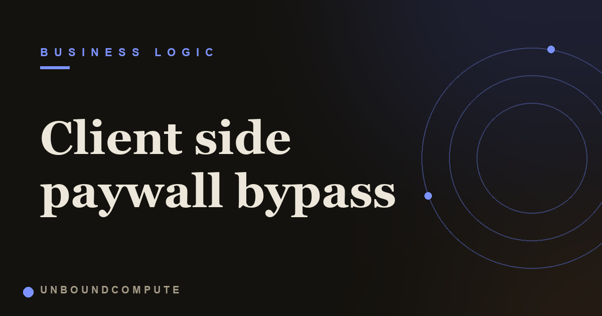 Client Side Paywall Bypass: When Only the Browser Guards Paid Content