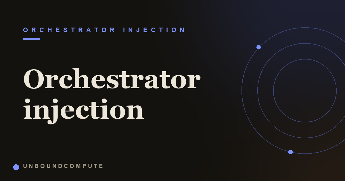 Orchestrator Injection in Multi Agent Systems