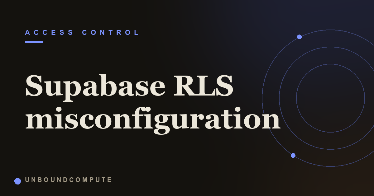 Supabase RLS Misconfiguration: When Your Anon Key Reads Every Row