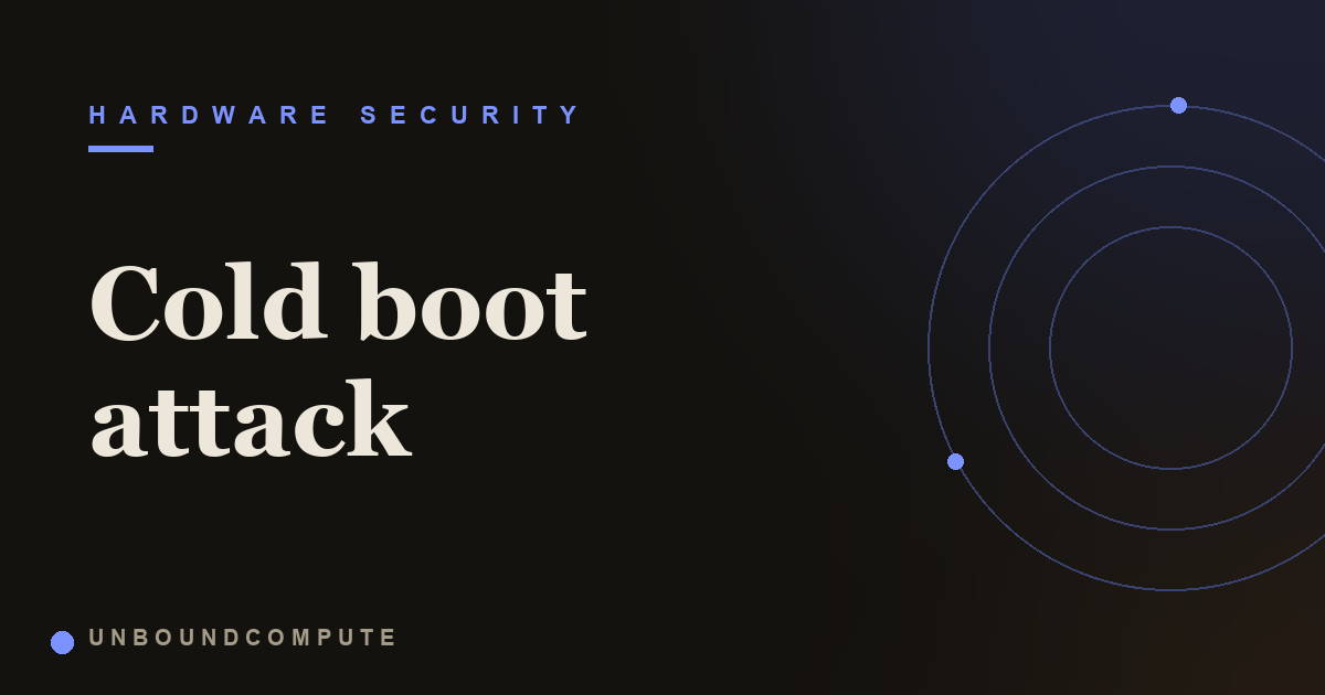 Cold Boot Attack: How Encryption Keys Survive a Power Off
