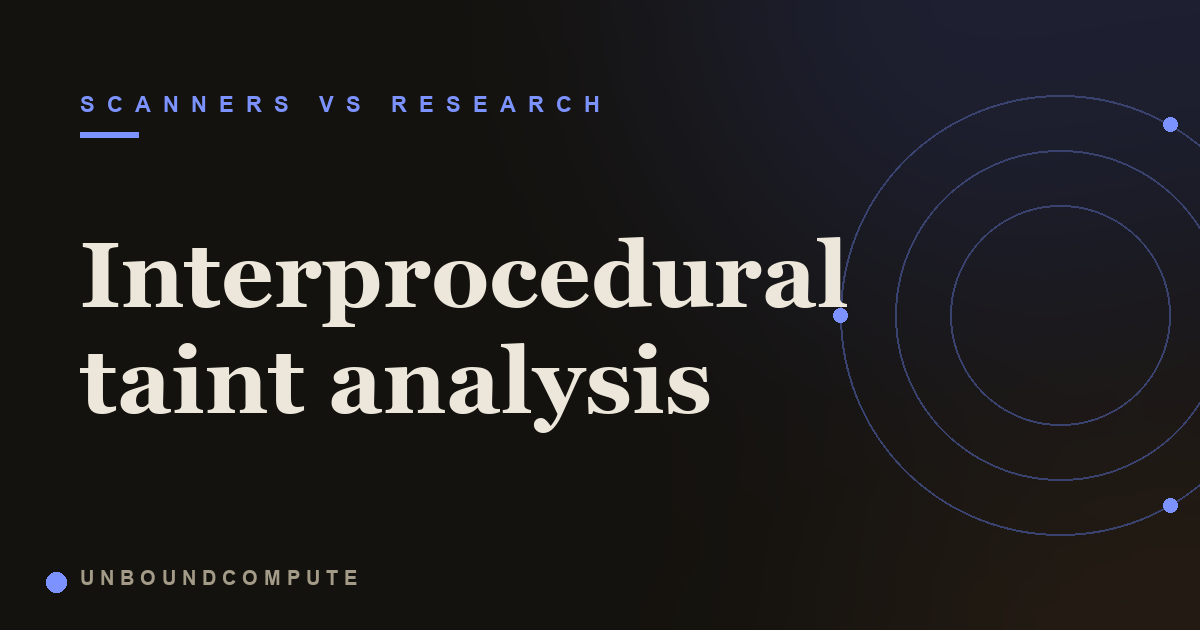 Interprocedural Taint Analysis Explained