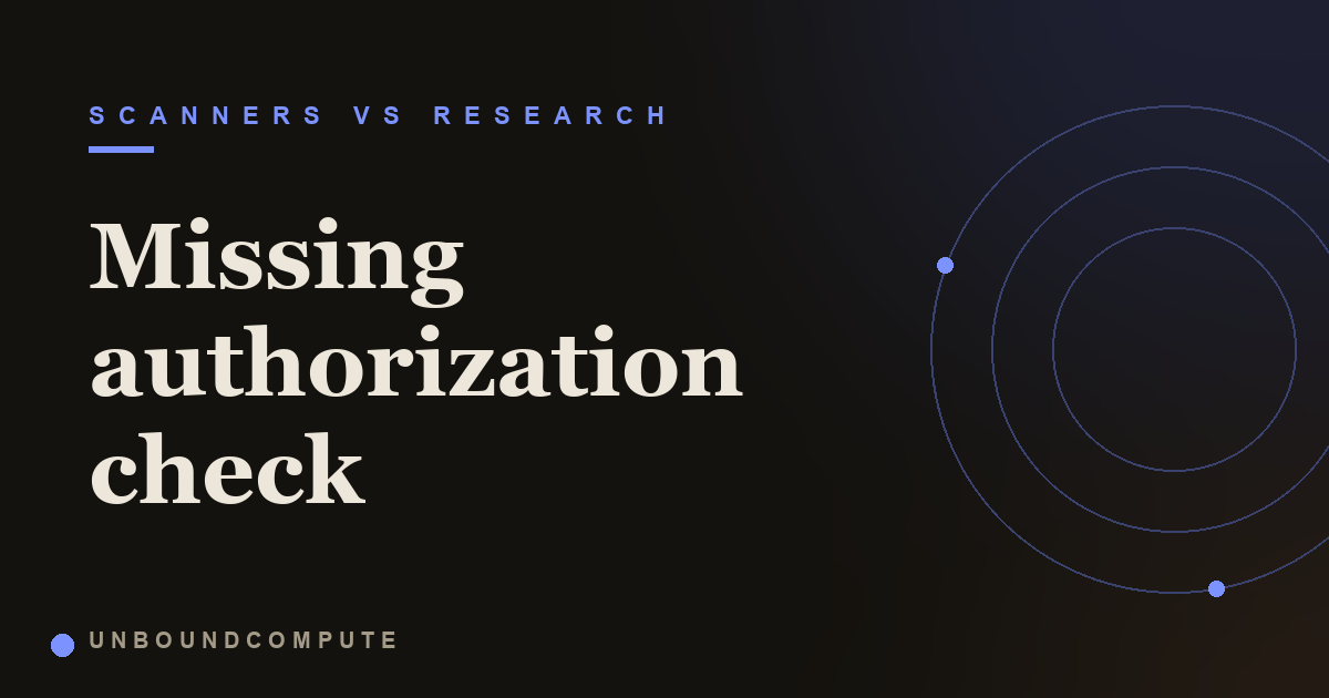 Missing Authorization Check: The Handler That Skips It