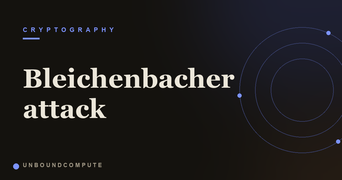 The Bleichenbacher Attack: an RSA Padding Oracle That Recovers Plaintext