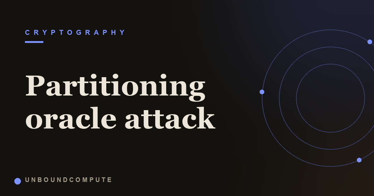 Partitioning Oracle Attack: Cracking Passwords Fast