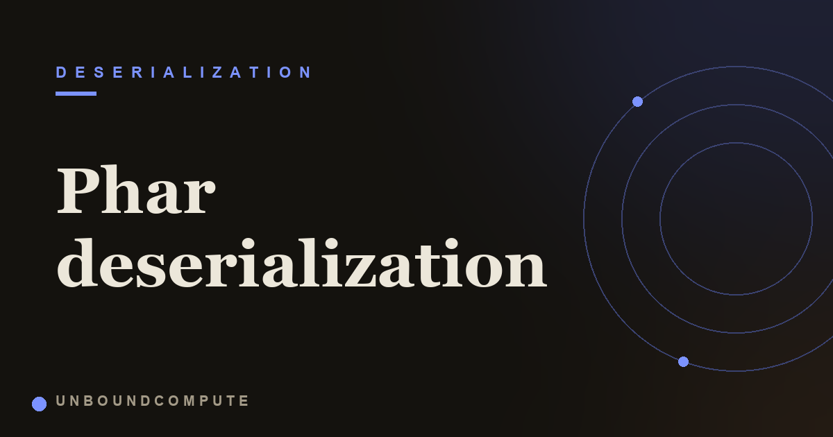 Phar Deserialization: Object Injection With No unserialize() Call