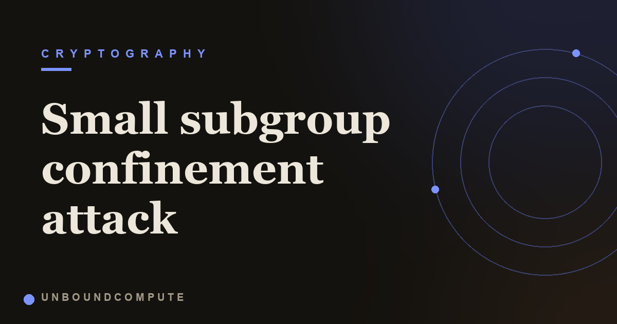 Small Subgroup Confinement Attack: Leaking a Diffie Hellman Key