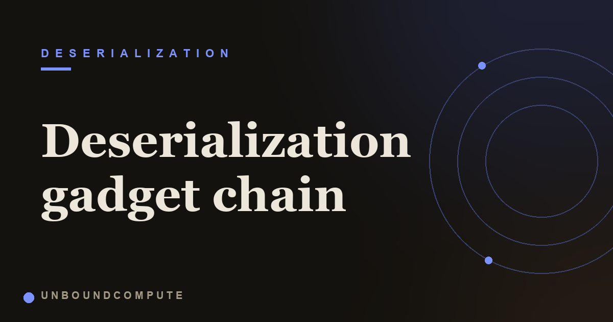 What Is a Deserialization Gadget Chain?